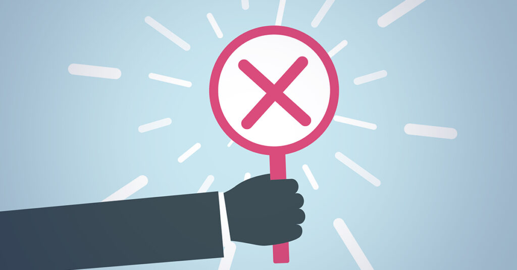 Illustration of an error symbol.