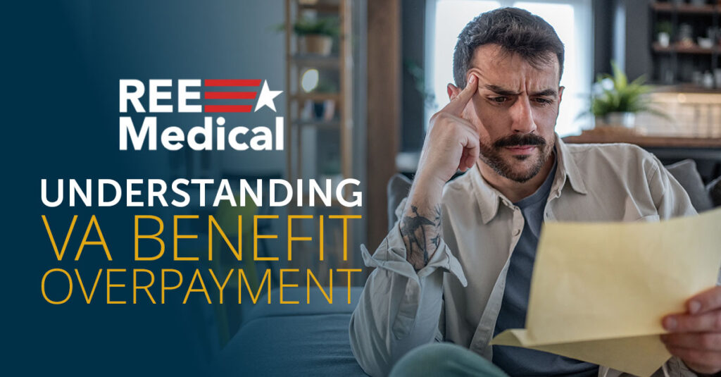 Veteran learning about VA overpayment.