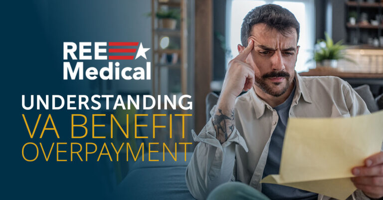 Veteran learning about VA overpayment.