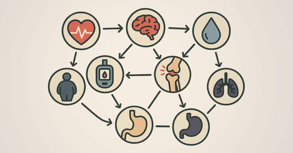Illustrated graph with different body parts.