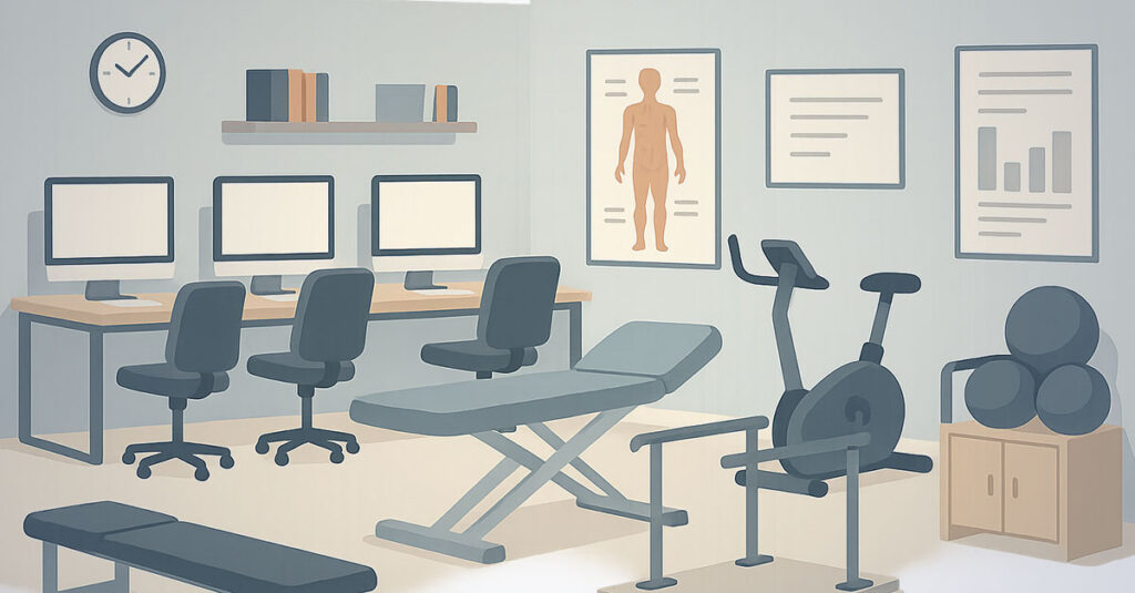 Medical office illustration.