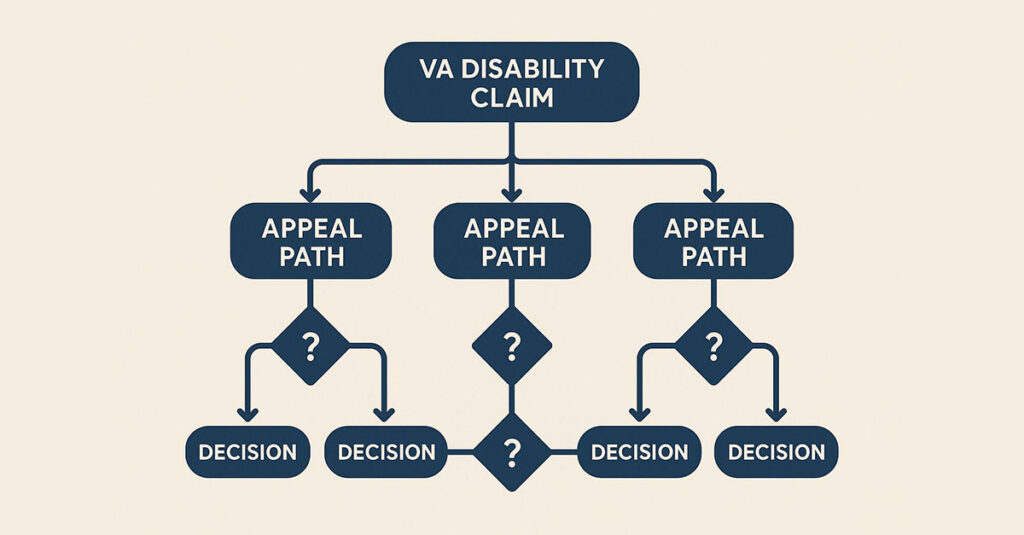 VA disability claim flow chart.