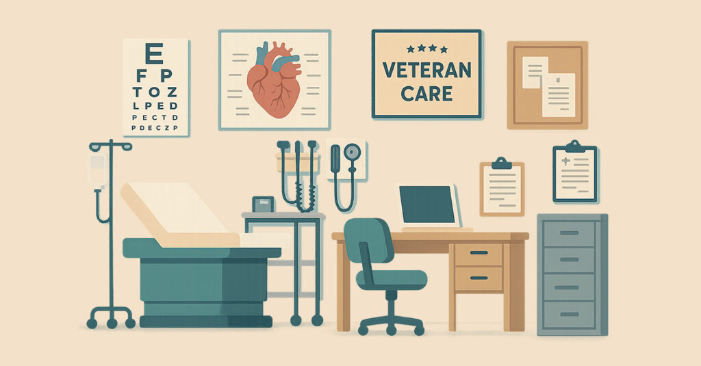 Veteran care illustration.