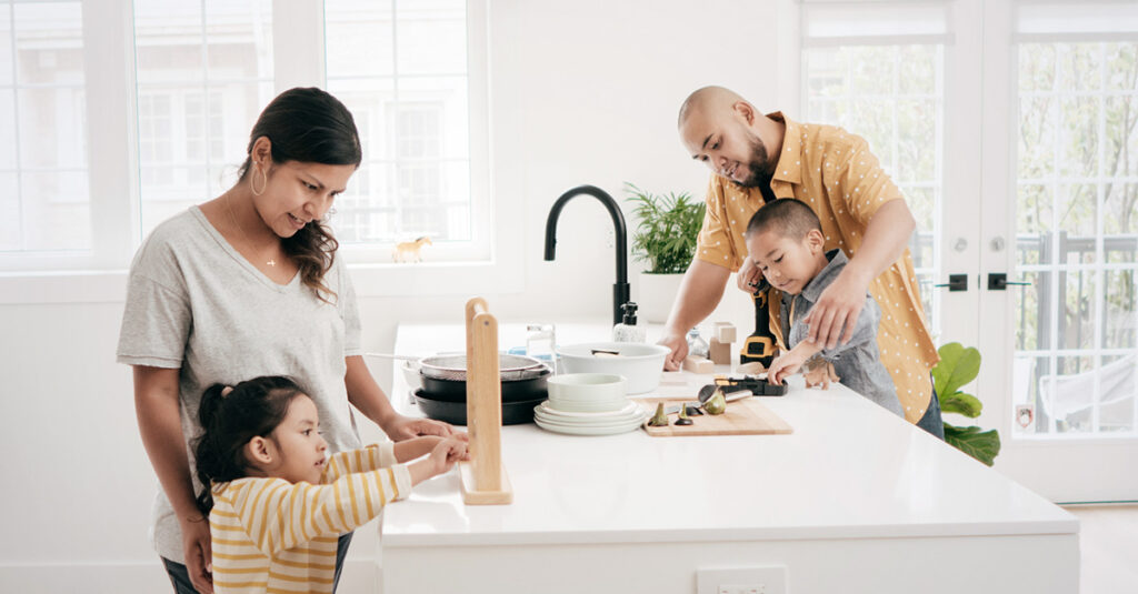 Veteran family enjoying VA benefits.