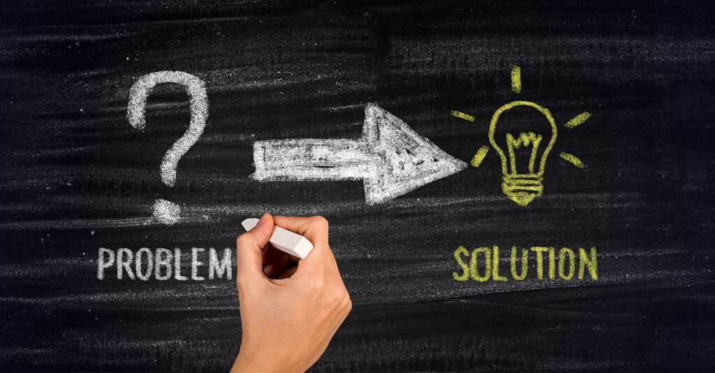 Problem solution graphic.