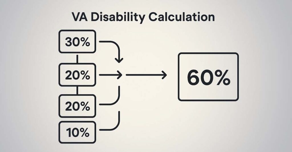 VA disability calculation.