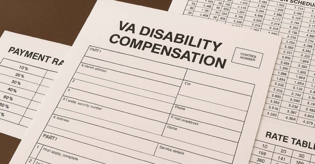 VA disability compensation form.