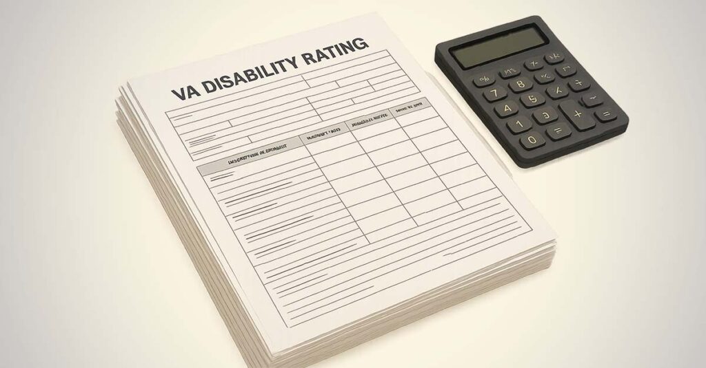 VA disability rating calculator.
