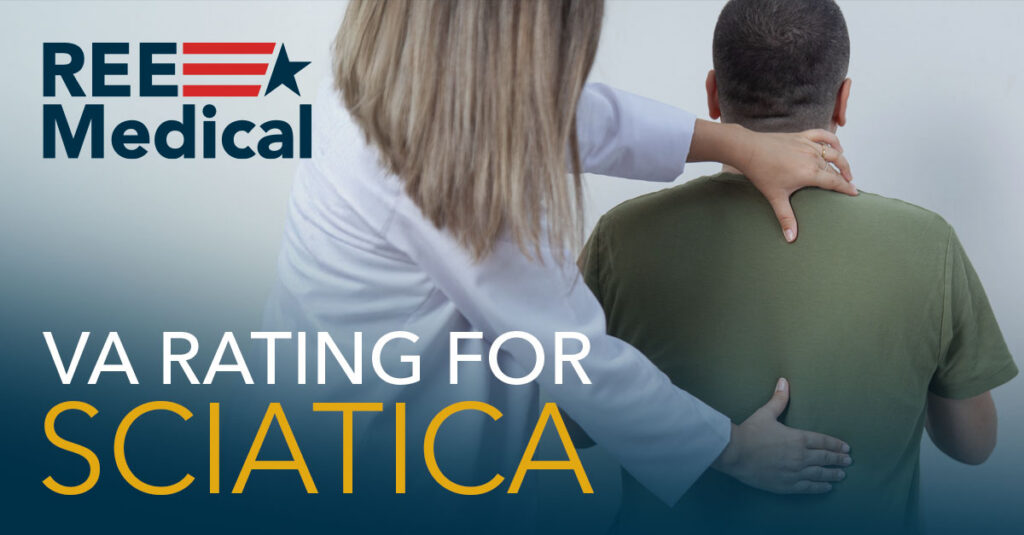 VA rating for sciatica.