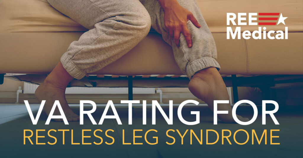 VA rating for restless leg syndrome.