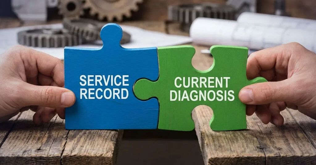 VA rating for lumbosacral strain in your service record.