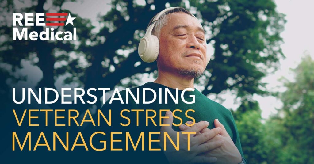 Veteran practicing stress management.