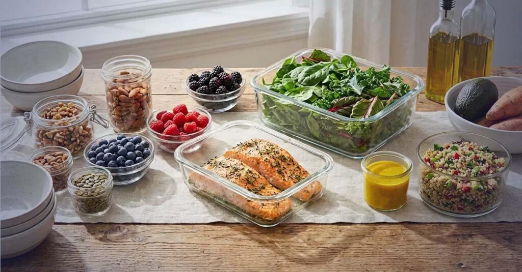 Table of healthy foods; Gut-brain axis and veteran health.