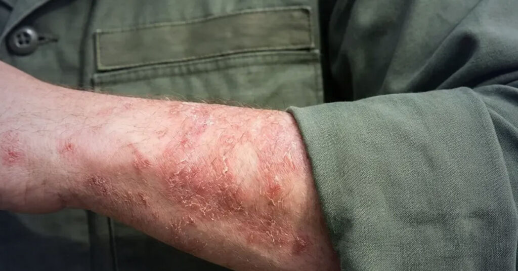 Veterans navigating the VA rating for eczema process.