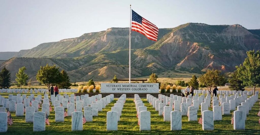 Representation of a Veterans Memorial Cemetery.