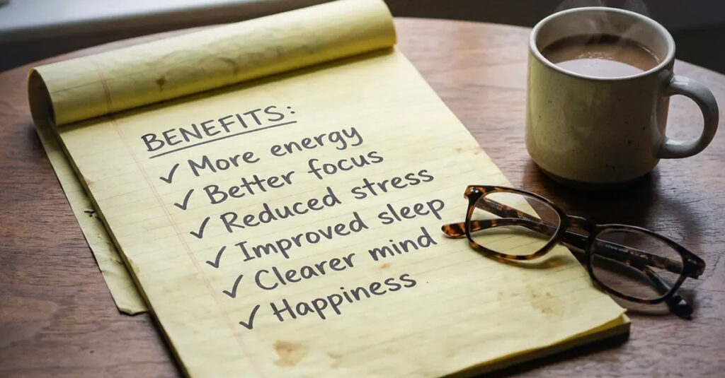 Summary of benefits to quality of life.