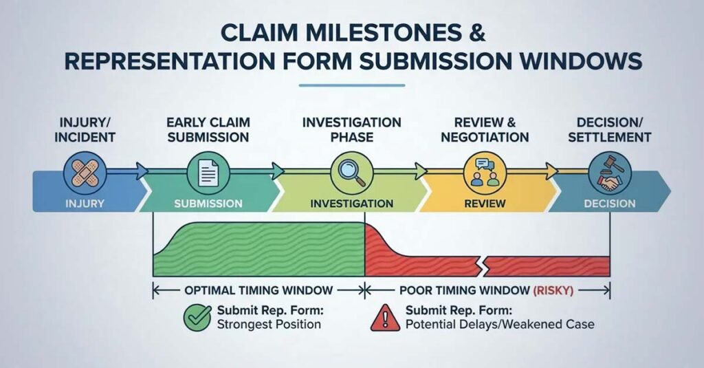 Strategic timing for VA Form 21-22a submission.