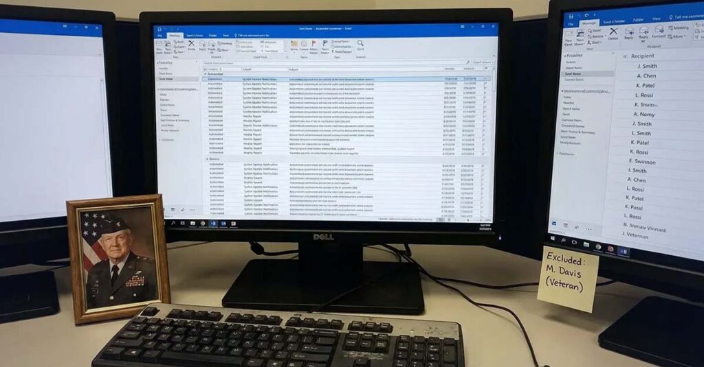 VA automated notification system workflow.