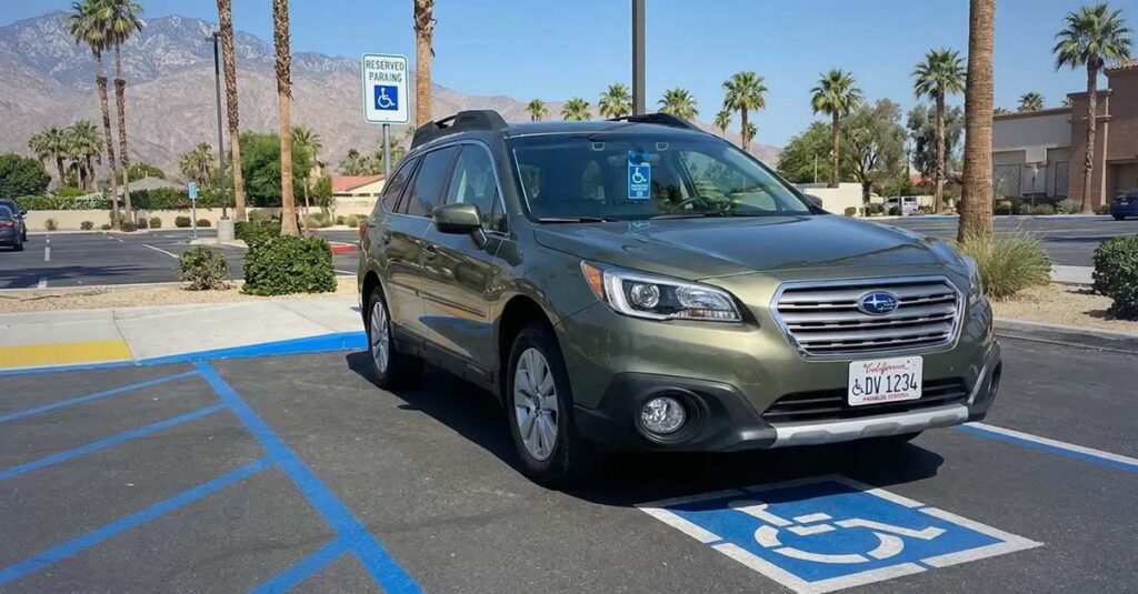 Disabled veteran license plates and parking placard.