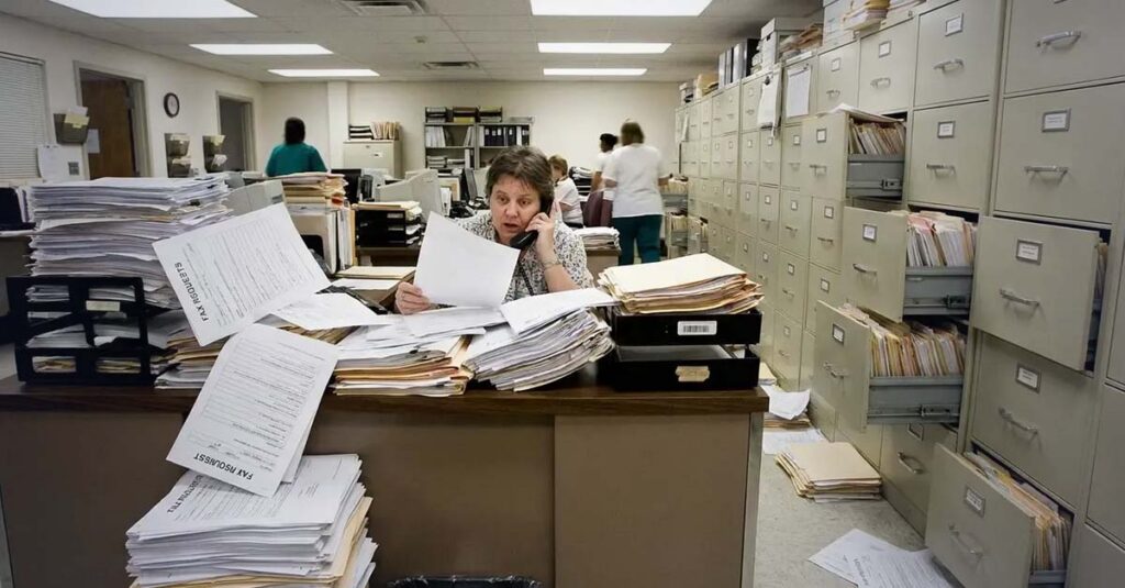 Medical facility records request processing.