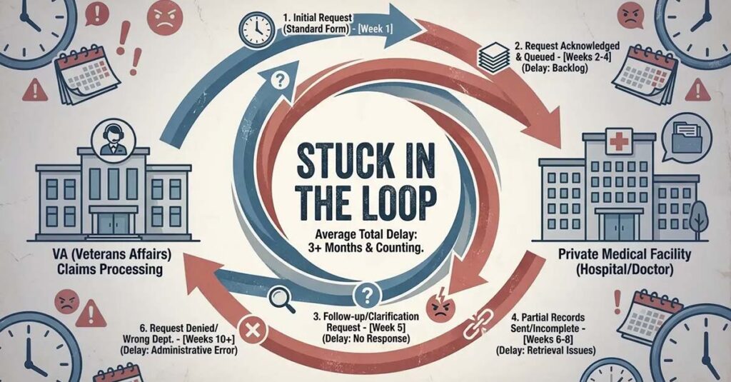 Medical records processing loop.
