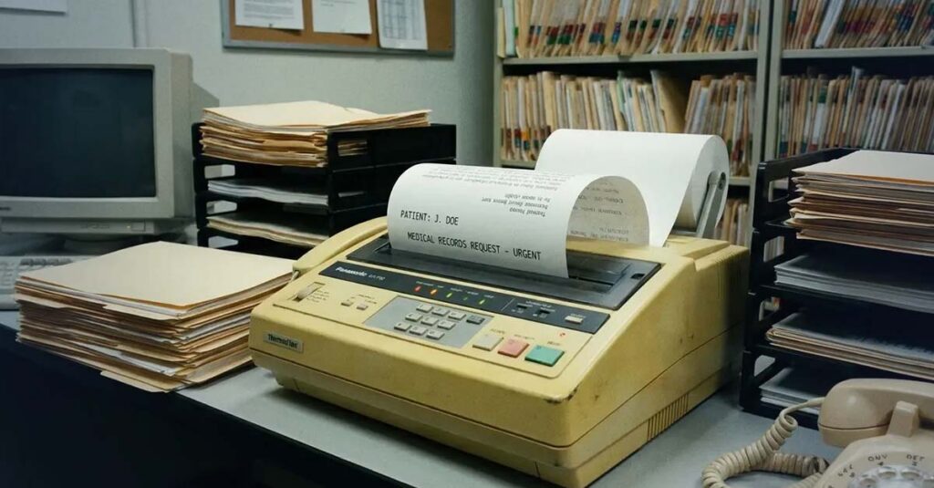 Medical records request fax transmission.