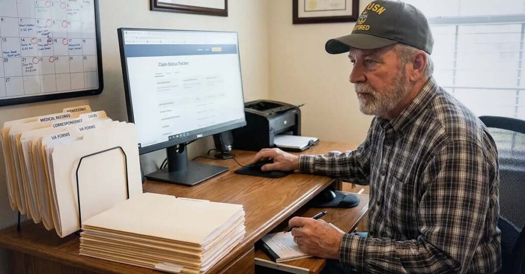 Veteran successfully managing VA claim process.