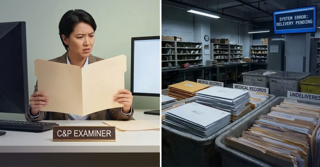 C&P examination preparation and medical records review.