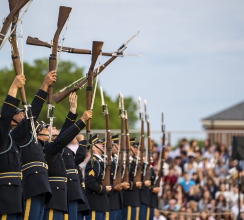 max1200 Soldiers assigned to the U.S. Army Drill Team perform during Twilight Tattoo at Joint Base Myer-Henderson Hall, Va., May 7, 2025. The live, family friendly event showcases Army history and features soldiers assigned to the 3rd U.S. Infantry Regiment, known as "The Old Guard," and the U.S. Army Band, "Pershing's Own." (U.S. Army photo by Staff Sgt. Oscar Toscano)